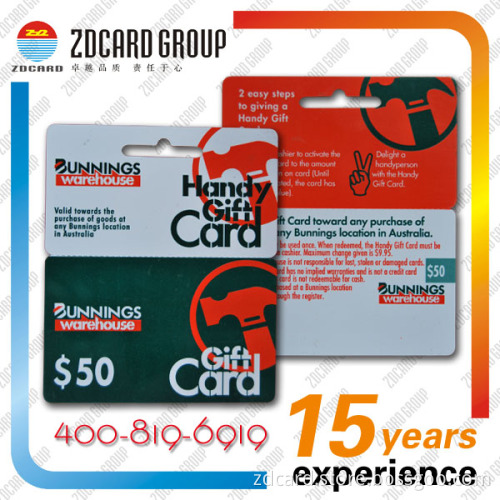 Plastic Gift Card/PVC Die Cut Card